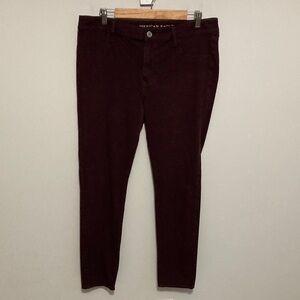 Women’s American Eagle Outfitters Burgundy Jeggings  Jeans, Size 14 Regular